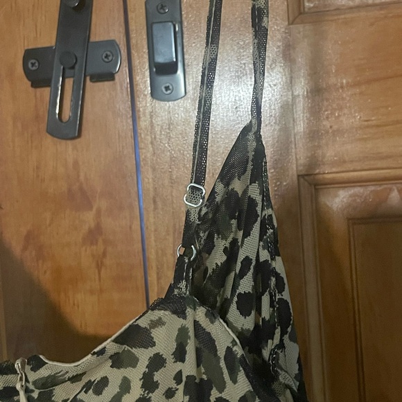 NWT Forever 21 Army Camo Print Mini Dress w Adjustable Spaghetti Straps, Medium - Picture 9 of 12